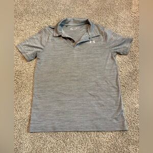 Under Armour Gray Polo Shirt Short-Sleeved Knit